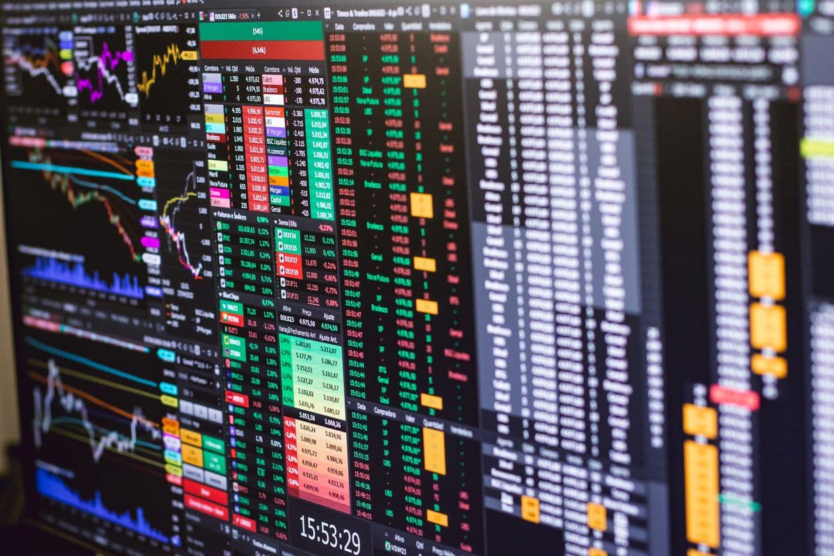 Stock market trading charts